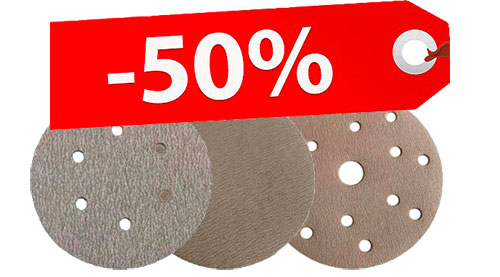 Скидка 50 % на шлифовальные диски Riken AP23 M